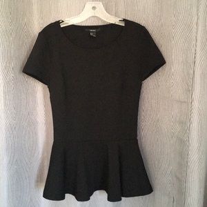 Black Peplum Top